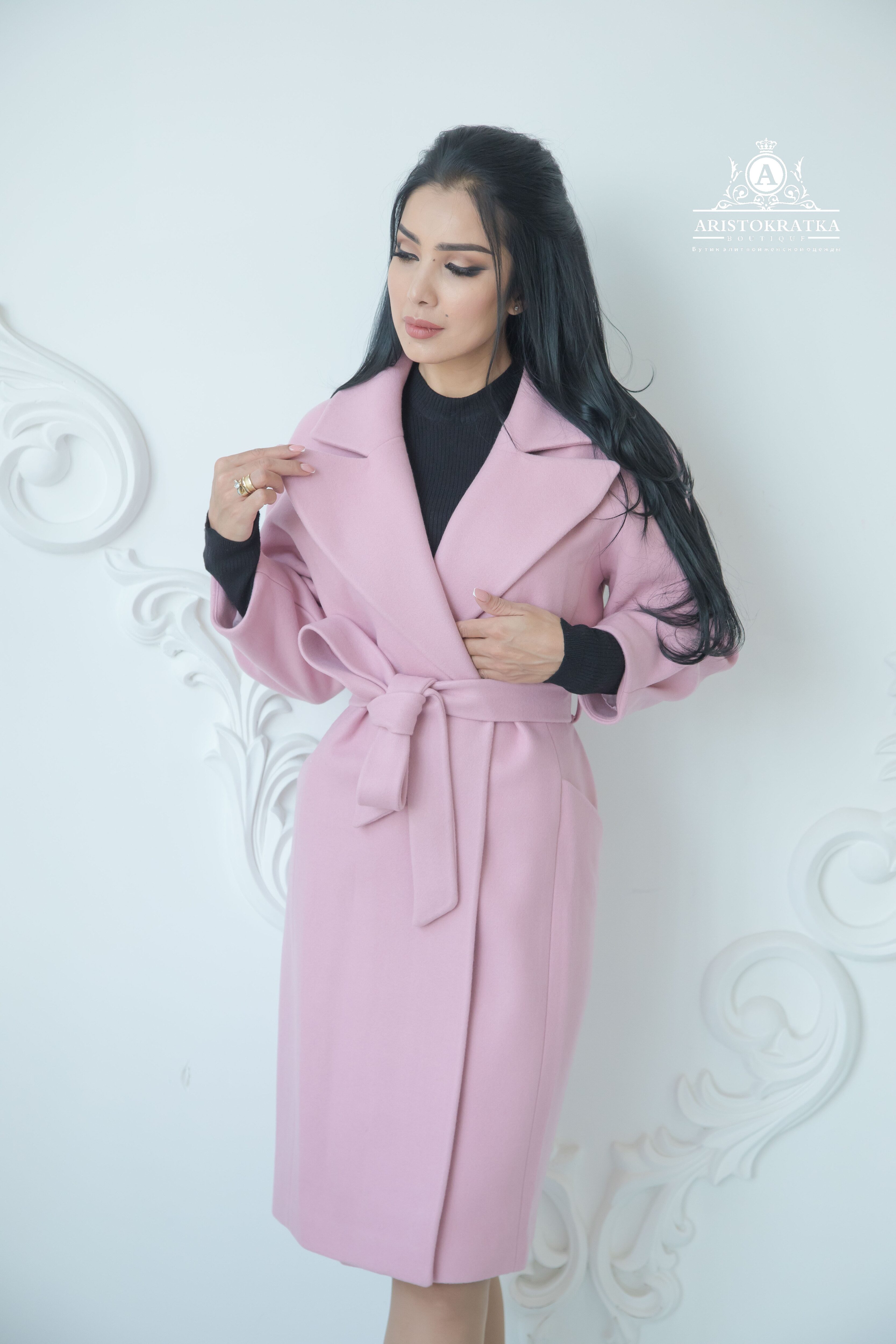 Пальто розовый LA BONITA